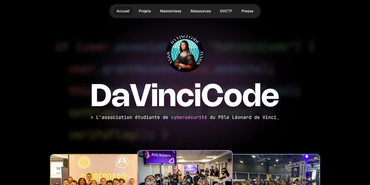 davincicode.fr homepage