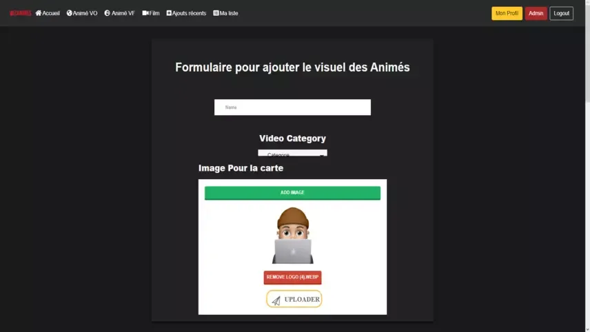 Artwork upload form